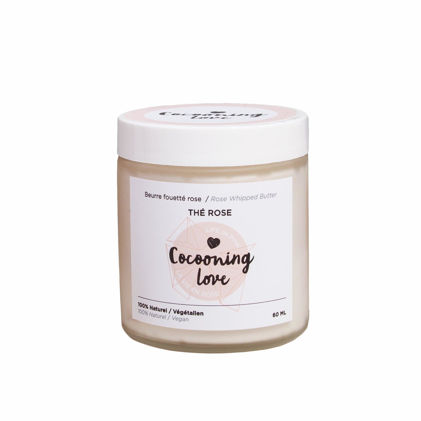 Beurre corporel fouetté au thé rose