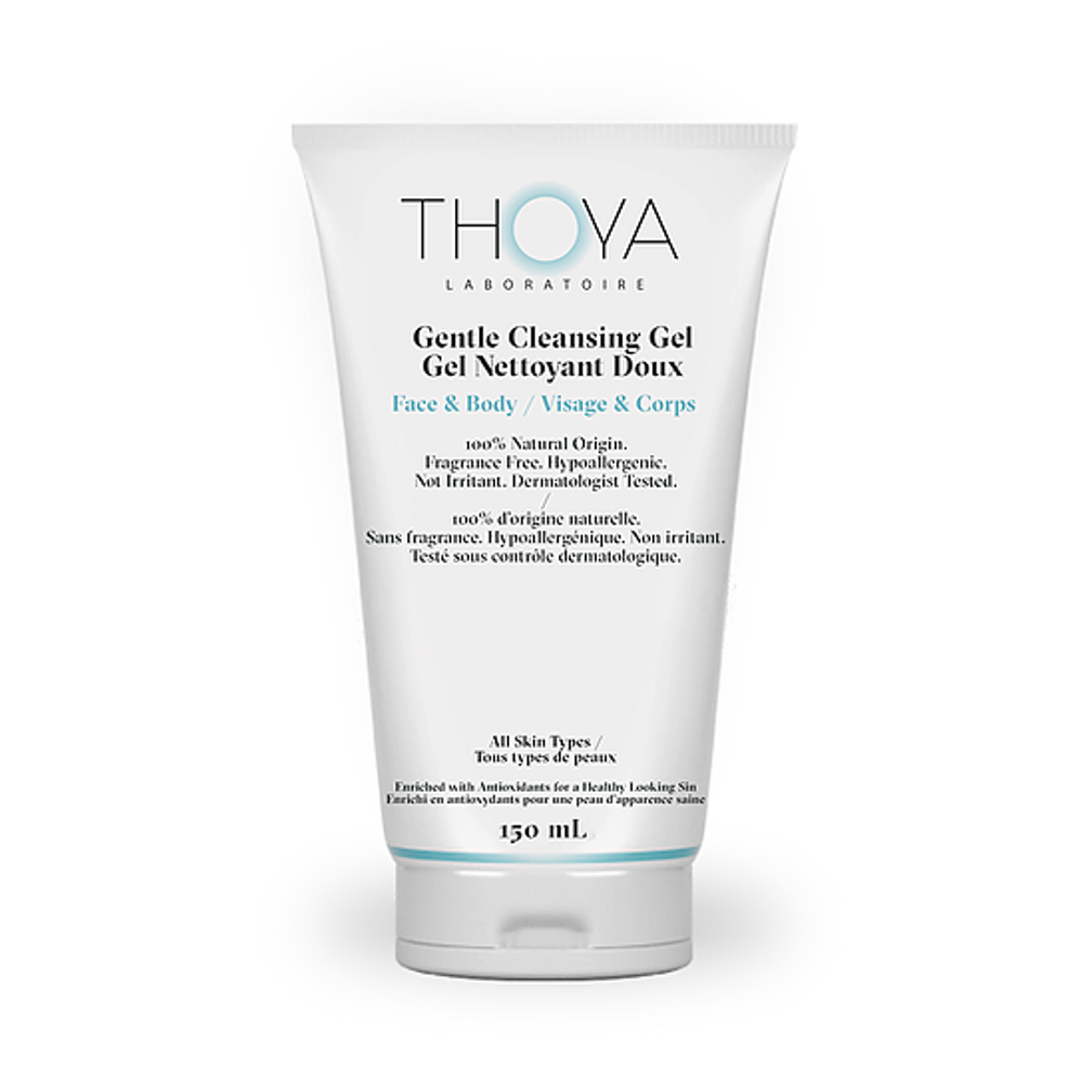 Gel nettoyant doux hypoallergénique antioxydant - tous types de peaux et peaux atopiques