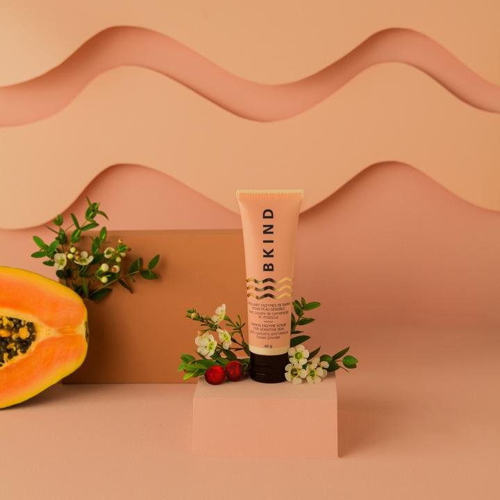 Exfoliant visage peau sensible - enzymes de papaye