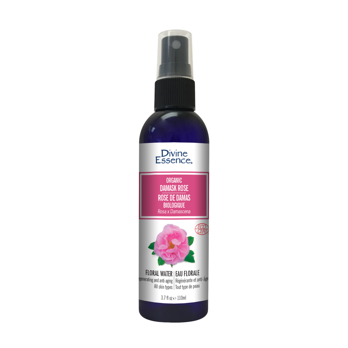 Eau florale de rose de damas biologique